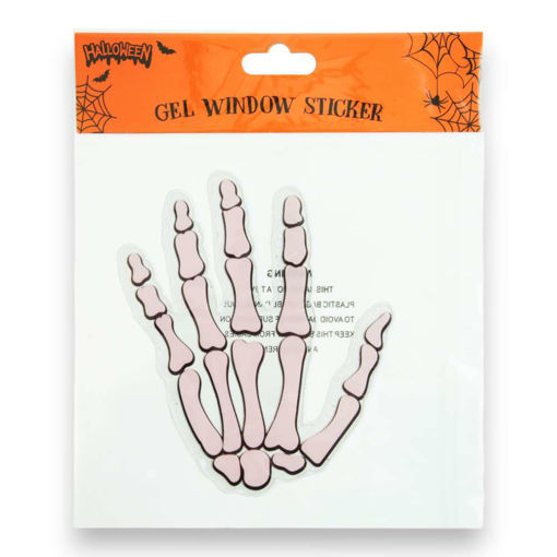 Picture of HALLOWEEN GEL WINDOW STICKER SKELETON HAND